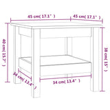 Coffee Table 45x45x40 cm Solid Wood Pine 814264