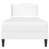 Bed Frame with Headboard White 90 x 190 cm Faux Leather 3415270