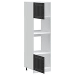 Oven Cabinets 2 pcs Lucca Black Engineered Wood 3315042