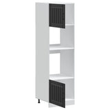 Oven Cabinets 2 pcs Lucca Black Engineered Wood 3315042
