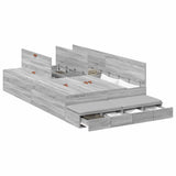 Storage Bed Frame Grey Sonoma 120 cm Engineered Wood 3335690