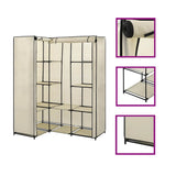 282451 Corner Wardrobe Cream 130x87x169 cm