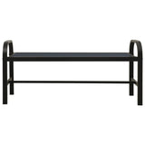 Garden Bench Black Steel,WPC Standard Durable Garden Bench 317137