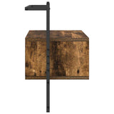 Bedside Cabinets Wall-mounted 2 pcs Smoked Oak 35x30x51 cm Engineered Wood 833448