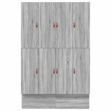 Storage Bed Frame Grey Sonoma 160 cm Engineered Wood 3335658