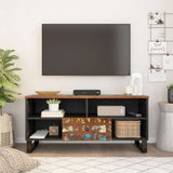 TV Cabinet 100x33x46 cm Solid Wood Reclaimed&Engineered Wood 351972