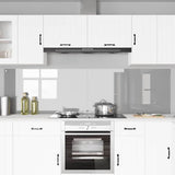 Kitchen Backsplash 2 pcs Light Grey 110 x 60 cm Tempered Glass 3415502