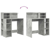 Desk Concrete Grey 90 x 48 x 101.5 cm Engineered Wood 869525