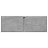 TV Wall Cabinet with LED Lights Concrete Grey 100x31x35 cm 852267