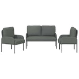 Sofa Sets with Cushion 3 pcs Dark Grey 115 x 56 x 80 cm Plywood 3406209