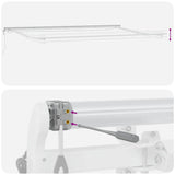 Awning Frame with LED Strip Lights White 600 x 300 cm Aluminium 313224