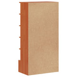 Shoe Cabinet Wax Brown 52x30x104 cm Solid Wood Pine 837393