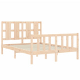 Bed Frame without Mattress Double Solid Wood Pine 3192206