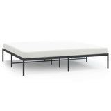 Metal Bed Frame without Mattress Black 200x200cm 350853