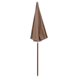 Garden Parasol with Steel Pole 240 cm Taupe 47802