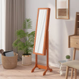 Free-Standing Mirror with LED 34x37x146 cm 351768