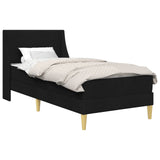 Bed Frame with Mattress with Headboard Black 90 x 190 cm Fabric 3415234