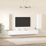 7 Piece TV Cabinet Set White Engineered Wood 3114302