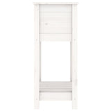 Planter with Shelf White 54x34.5x81 cm Solid Wood Pine 823753