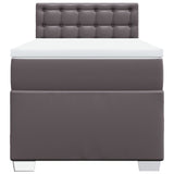 Box Spring Bed with Mattress Grey 80x200 cm Faux Leather 3286098