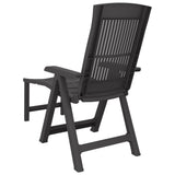 Sun Lounger Anthracite Plastic Standard Foldable 364707