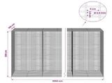 Gabion with 3.5 mm Wire and 5x2.5 cm Mesh 1050x100x200 cm 3462015