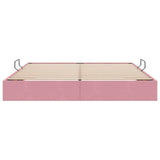 Storage Bed with Mattress with Storage Pink 160 x 200 cm Velvet 3370111