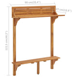 Balcony Bar Table 90x37x122.5 cm Solid Acacia Wood 310253