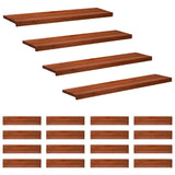 Stair Treads 20 pcs 120 x 30 x 2 cm Brown Solid Beech Wood 3446519