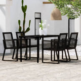 5 Piece Garden Dining Set Black 3099151