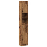Bathroom Cabinet Old Wood 32x25.5x190 cm Engineered Wood 856048