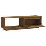TV Cabinet Honey Brown 110x30x33.5 cm Solid Pinewood 809891