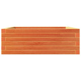 Garden Planter Wax Brown 70x70x23 cm Solid Wood Pine 847195