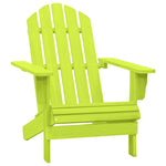 Garden Adirondack Chair Solid Fir Wood Green 315876