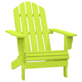 Garden Adirondack Chair Solid Fir Wood Green 315876