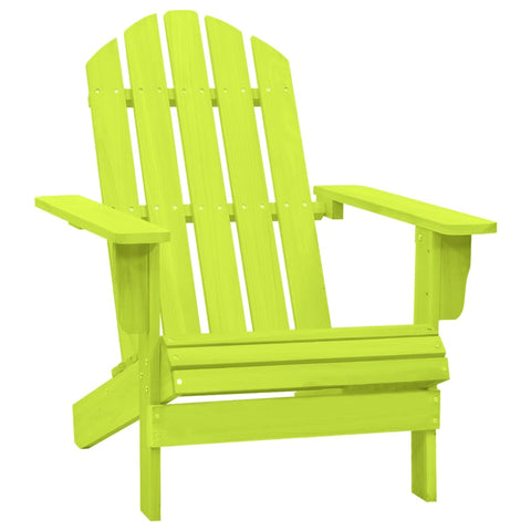 Garden Adirondack Chair Solid Fir Wood Green 315876