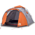 Camping Tent Dome 3-Person Grey and Orange Quick Release 4004228