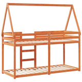 Bunk Bed without Mattress Wax Brown 80x200 cm Solid Wood Pine 3282083