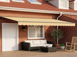 Manual Awning Frame with LEDs 4 x 2 m Polyester with PU coating 3420783