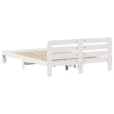 Bed Frame without Mattress White 160x200 cm Solid Wood Pine 855556