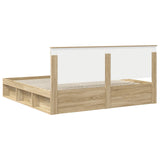 Bed Frame with Headboard Sonoma 200 x 200 cm Solid Pine Wood 3410967