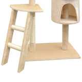 Cat Tree with Sisal Scratching Posts 150 cm Beige 170487