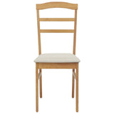 Dining Chair 2 pcs Natural and Light Solid Rubber Wood 42020494