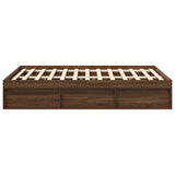 Bed Frame without Mattress Brown Oak 120x200 cm 3203858