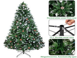 6 FT Artificial Snow Tipped Christmas Tree with DIY 100 Warm Lights Battery Operated, Hinged Xmas 88965104