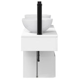Bathroom Furniture Set 3 pcs High Gloss White Engineered Wood 3405581