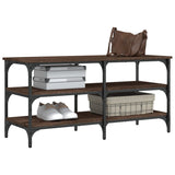 Shoe Bench Brown Oak 100x38.5x49 cm Engineered Wood 839047