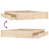 Bed Frame without Mattress with Drawers Small Double 3103493