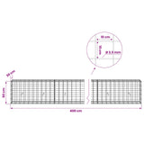 Gabion with 3.5 mm Wire and 10x10 cm Mesh 400x30x50 cm 3463178