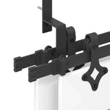 Sliding Door Hardware Kit 213,5 cm Steel Black 3295736